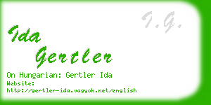 ida gertler business card